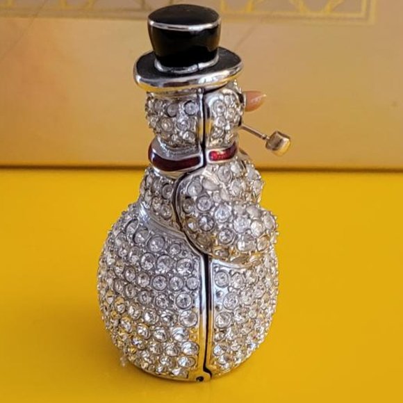 Estee Lauder Limited Edition Collector Item - Snowman Solid Perfume Compact - Picture 6 of 11